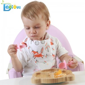 2019 New Products Baby Feeding First Spoon and Fork Set Training Utensils Baby Spoons Self Feeding