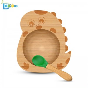 Wholesale Cheap Baby Dishes Bamboo Biodegradable Bamboo Baby Plate Custom Baby Bamboo Suction Bowl