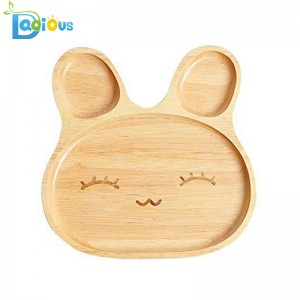 Baby Feeding Utensils Baby Dishes Bamboo Plate Toddler Divided Bamboo Baby Plate
