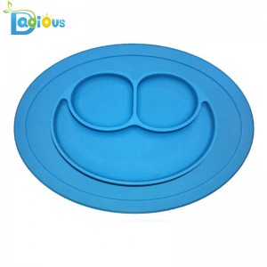 Amazon Hot Sale Baby One-Piece Silicone Placemat Safe Kids Suction Plate